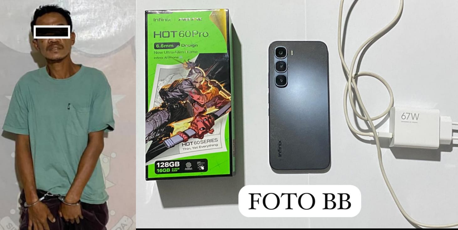 Pelaku dan barang bukti.HUMAS