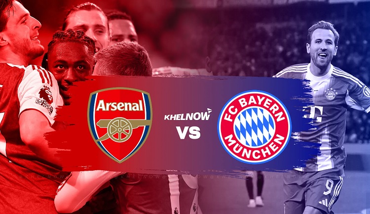 Arsenal akan menjamu Bayern Munchen di Emirates Stadium dalam laga lanjutan UCL 2025/2026, Kamis (27/11/2025) dini hari WIB. (Sumber: khelnow.com)