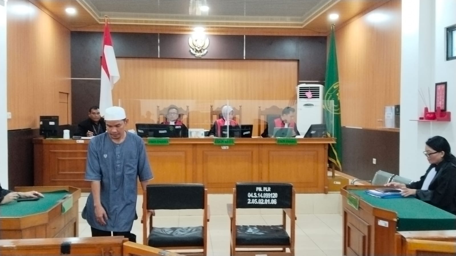 Saleh menjalani sidang.AGUS JAYA/KALTENG POS