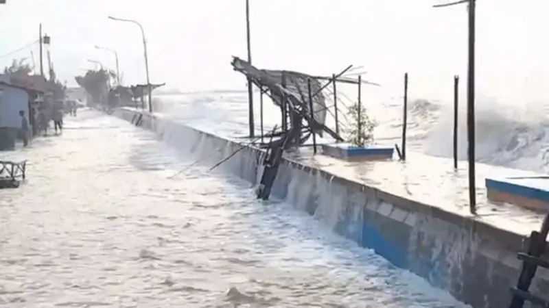 Ilustrasi banjir pesisir.