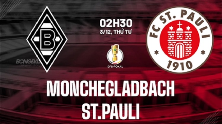 Borussia Monchengladbach bersiap menjamu menjamu St Pauli di Stadion Borussia-Park dalam laga lanjutan DFB Pokal 2025/2026, Rabu (03/12/2025) dini hari WIB. (Sumber: bongda24h.vn)