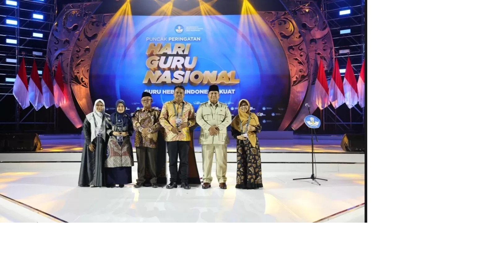 Presiden Prabowo Subianto menghadiri Puncak Perayaan Hari Guru Nasional (HGN) 2025.