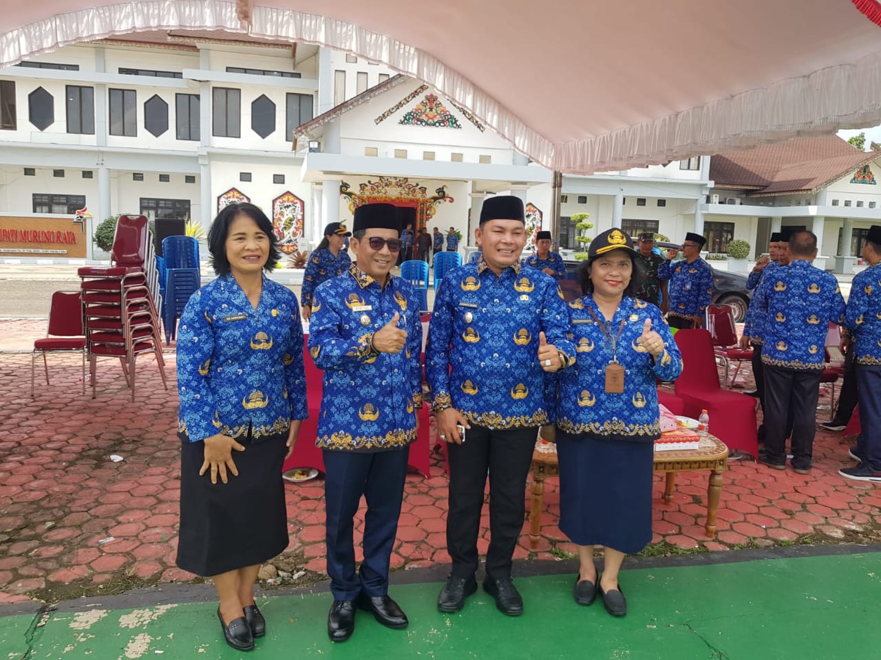 Suasanan Upacara Kopri ke-54 di Halaman Kantor Bupati Murung Raya.HUMAS