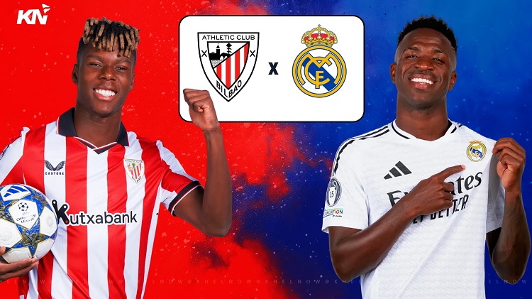 Athletic Bilbao bersiap menjamu Real Madrid di Stadion San Mames dalam laga lanjutan La Liga 2025/2026, Kamis (04/12/2025) dini hari WIB. (Sumber: khelnow.com)