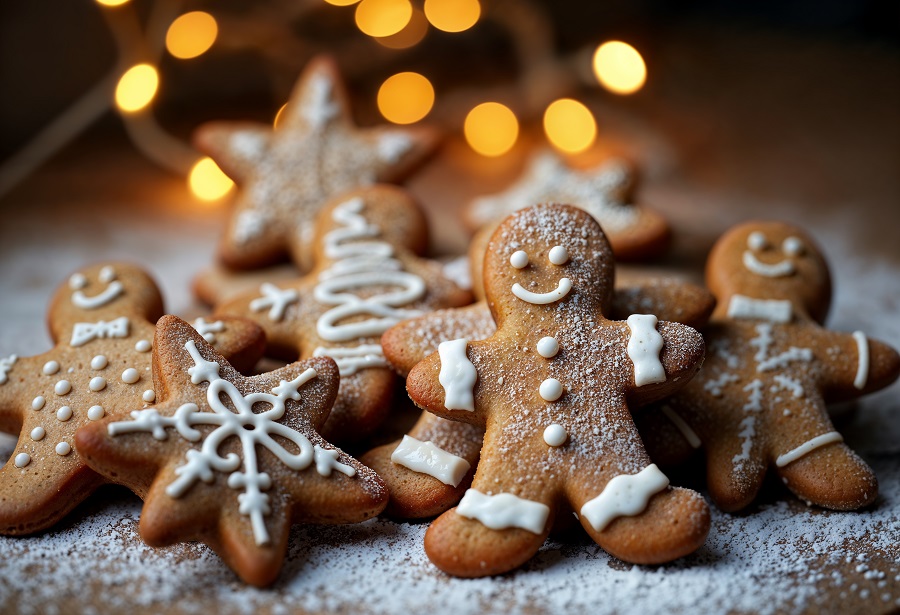 ILUSTRASI : Kue jahe kudapan khas perayaan natal. FREEPIK