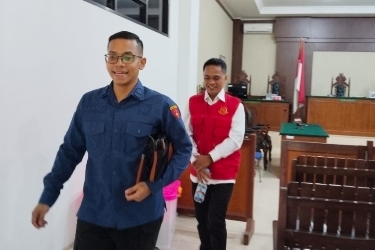 Terdakwa Kades Rama.AGUS JAYA/KALTENG POS