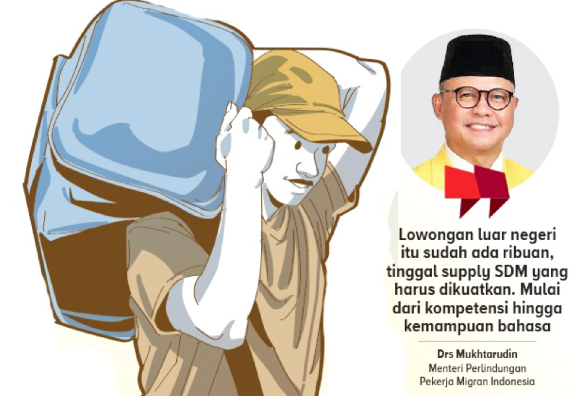Menteri Perlindungan Pekerja Migran Indonesia Drs Mukhtarudin