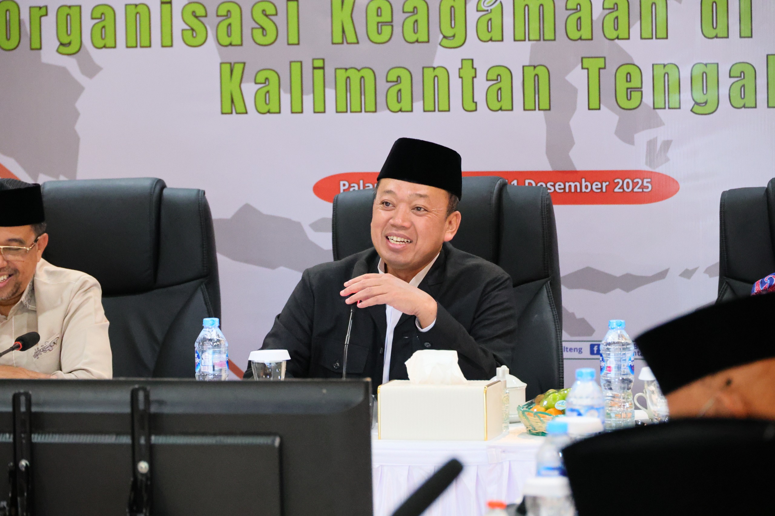 Mentri Nusron Wahid saat menghadiri pertemuan yang berlangsung di Kanwil BPN Kalteng.HUMAS