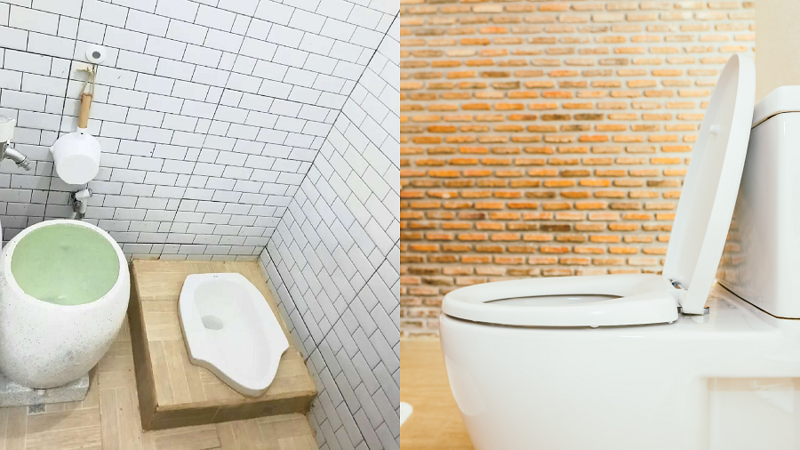 ILUSTRASI : Toilet Jongkok dan duduk. FREEPIK
