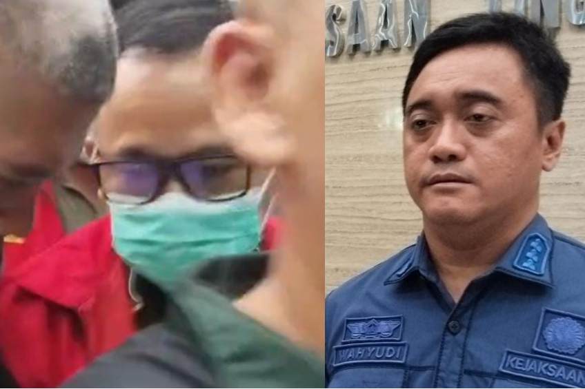 Asisten bidang Pidana Khusus Kejati Kalteng, Wahyudi Eko Husudo (kanan) memimpin rilis.AGUS JAYA/KALTENG POS