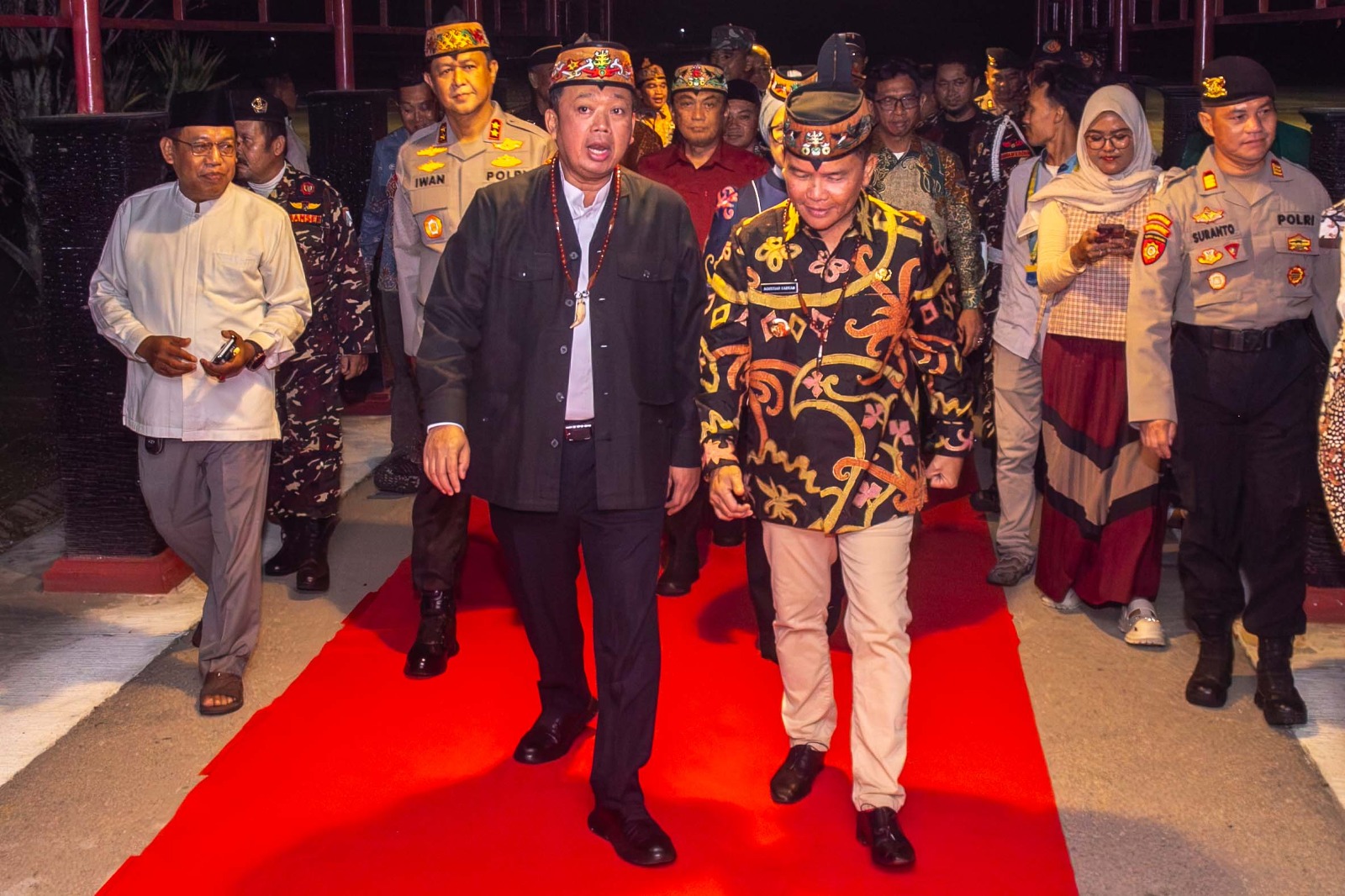 Menteri ATR BPN Nusron Wahid setiba di Palangka Raya disambut Gubernur Agustiar Sabran.ARIEF PRATHAMA/KALTENG POS