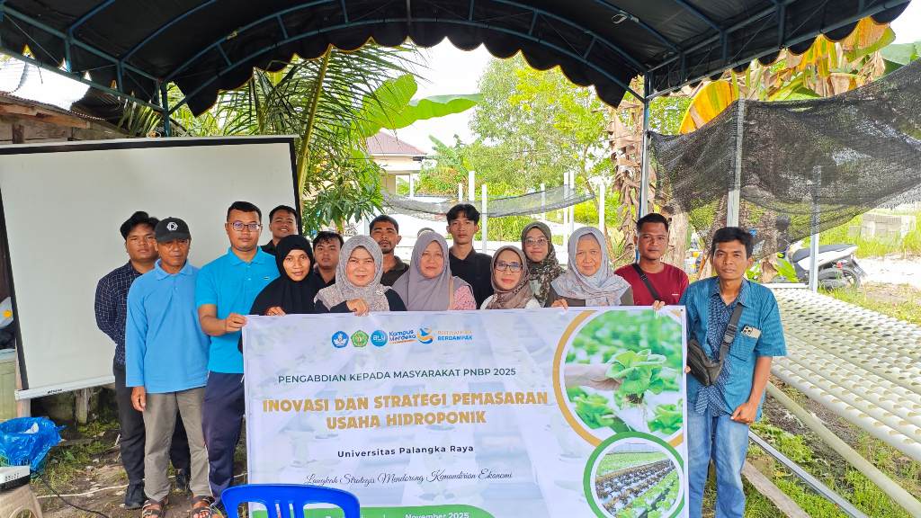 Tim PKM UPR menggelar Sharing Session upaya meningkatkan kapasitas pelaku usaha urban farming di Kota Palangka Raya.HUMAS