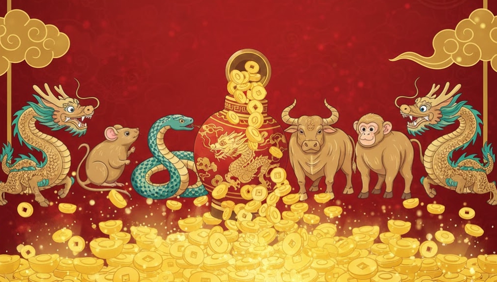 Ilustrasi Shio yang Diramalkan Berpeluang Jadi Jutawan dalam Waktu Singkat.