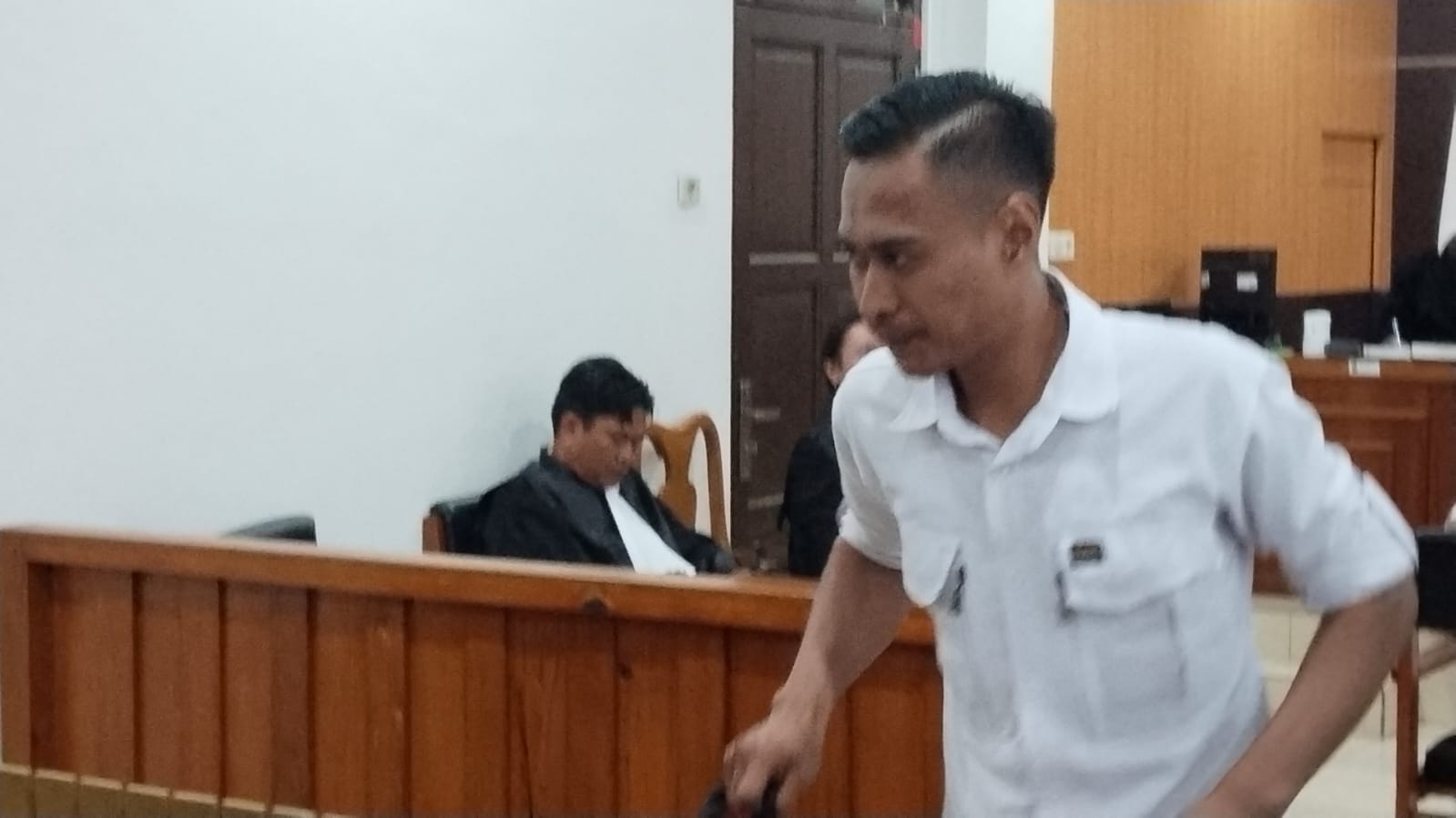 Bambang Purnomo ketika menjalani sidang.AGUS JAYA/KALTENG POS