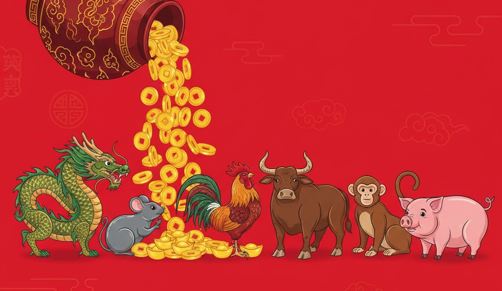 Ilustrasi Shio yang Diprediksi Paling Beruntung dan Bersinar di Tahun 2026
