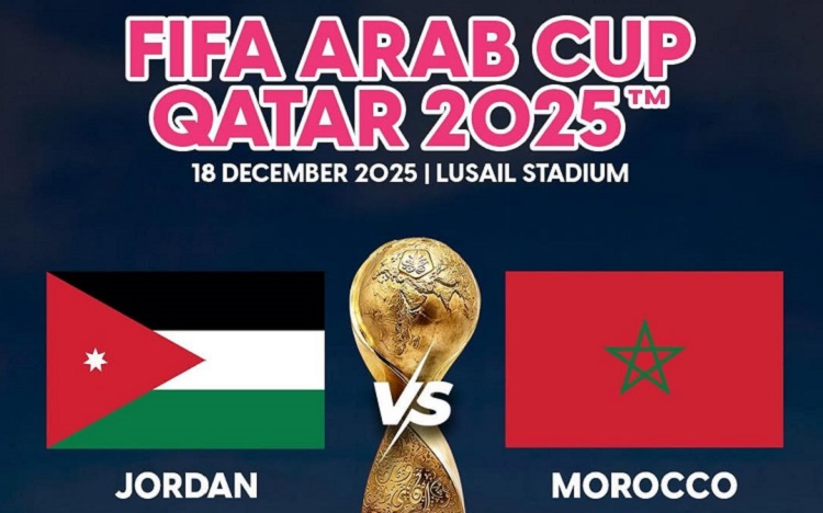 Yordania akan bertemu Maroko pada laga final FIFA Arab Cup 2025 yang akan digelar di Stadion Lusail, Qatar, Kamis (18/12/2025) malam WIB. (Sumber: Instagram @ilqlive)