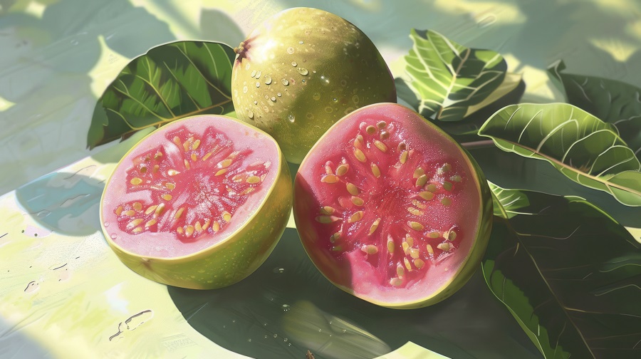ILUSTRASI : Manfaat sehat jambu biji. FREEPIK