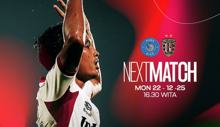 PSBS Biak bersiap menjamu Bali United di Stadion Maguwoharjo dalam laga lanjutan BRI Super League 2025/2026, Senin (22/12/2025). (Sumber: Instagram @baliunitedfc)