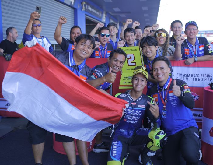 PRESTASI: Torehan istimewa dibukukan Pembalap Yamaha Indonesia, Aldi Satya Mahendra dengan tampil sebagai wild card rider yang naik podium dua kali.