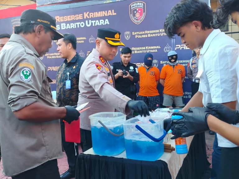 Pemusnahan narkoba dipimpin Kapolres Barito Utara