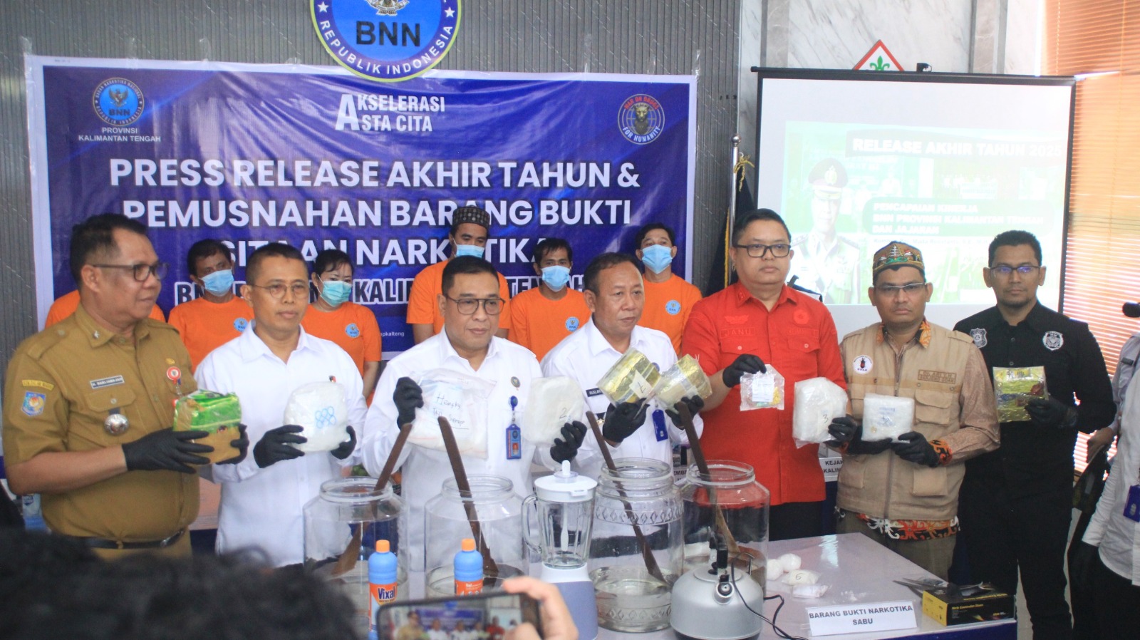 Rilis akhir tahun BNN Kalteng.HUMAS
