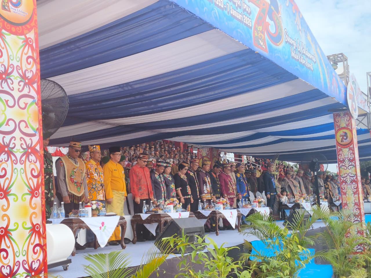 Suasana seremoni HUT Kotim tahun 2026.MIFTAH/KALTENGPOS.JAWAPOS.COM