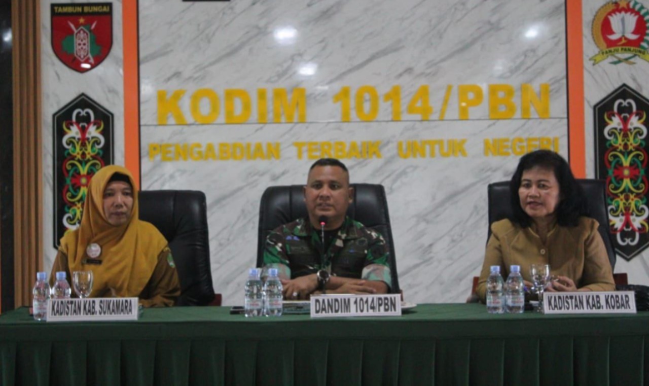 Kodim 1014/Pangkalan Bun menggelar rapat koordinasi lintas sektor percepatan program cetak sawah.PENDAM
