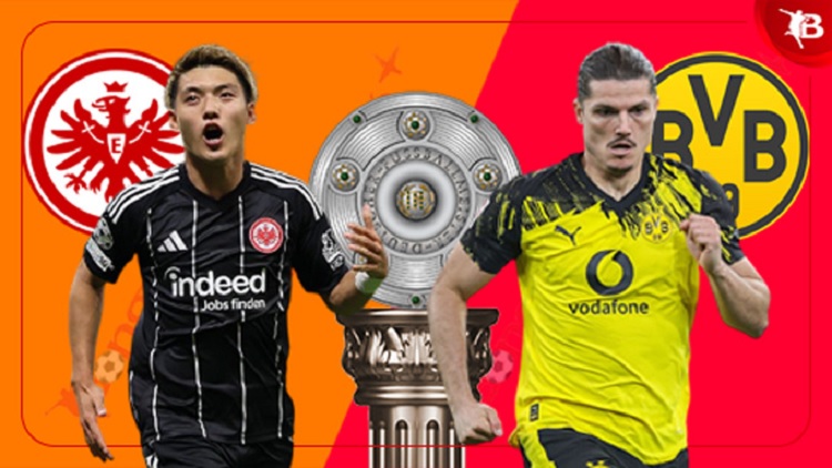 Eintracht Frankfurt akan menjajal kekuatan Borussia Dortmund di Deutsche Bank Park dalam laga lanjutan Bundeliga 2025/2026, Sabtu (10/01/2026) dini hari WIB. (Sumber: bongdaplus.vn)