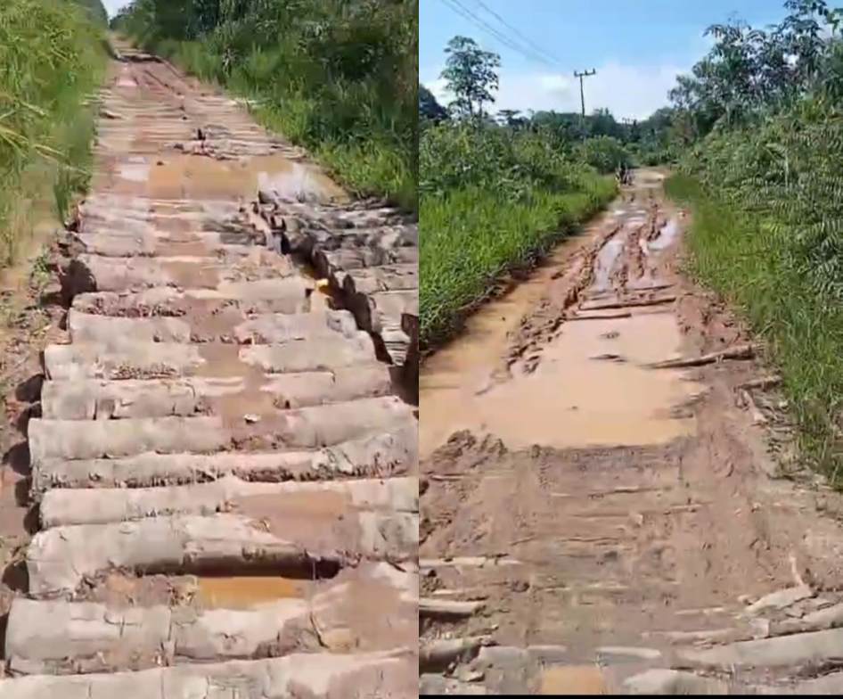 Kondisi jalan di Desa Dadahup Raya G2.SCREENSHOOT VIDEO