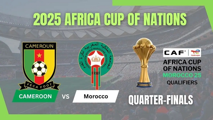 Laga Kamerun vs Maroko pada babak perempat final Piala Afrika 2025/2026 yang digelar di Stadion Pangeran Moulay Abdellah, Sabtu (10/01/2026) dini hari WIB. (Sumber: fifaworldcupnews.com)