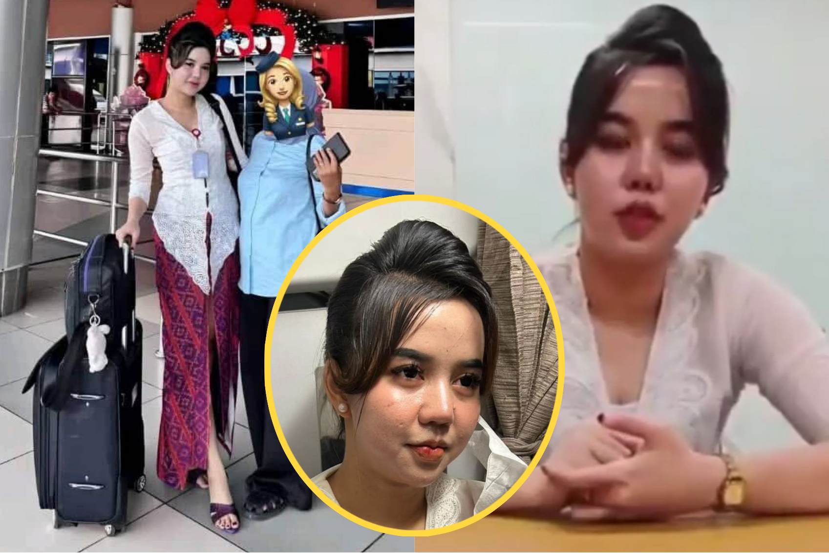 Khairun Nisya saat pakai seragam Batik Air.