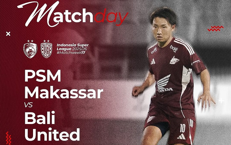 PSM Makassar bersiap menjamu Bali United di Stadion BJ Habibie, Parepare dalam laga lanjutan BRI Super League 2025/2026, Jumat (09/01/2026). (Sumber: Instagram @celebespsm)