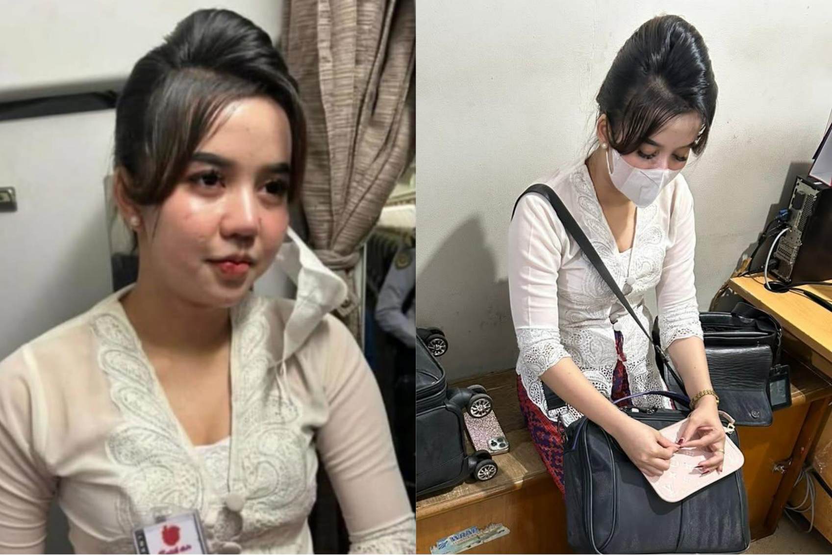 Khairun Nisya saat pakai seragam Batik Air.