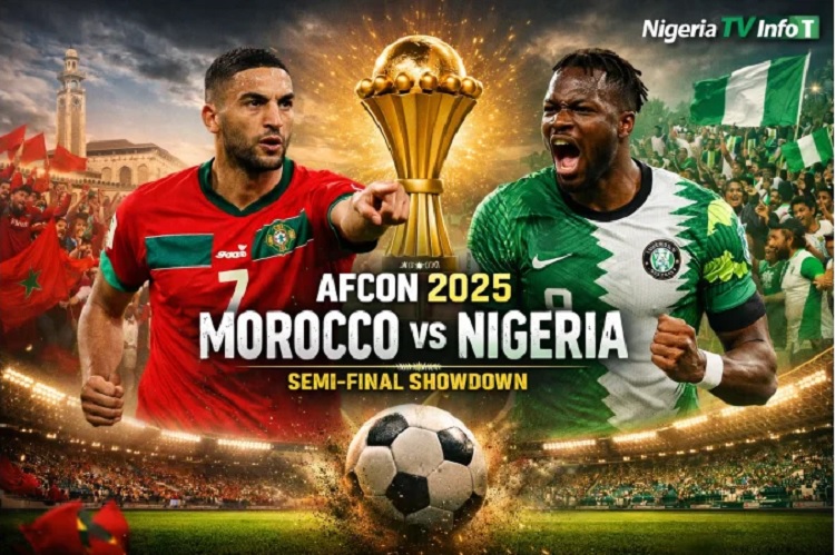 Nigeria dan Maroko akan berduel pada babak semifinal Piala Afrika (AFCON) 2025 di Stadion Prince Moulay Abdellah, Rabat, Kamis (15/01/2026) dini hari WIB. (Sumber: nigeriatvinfo.com)