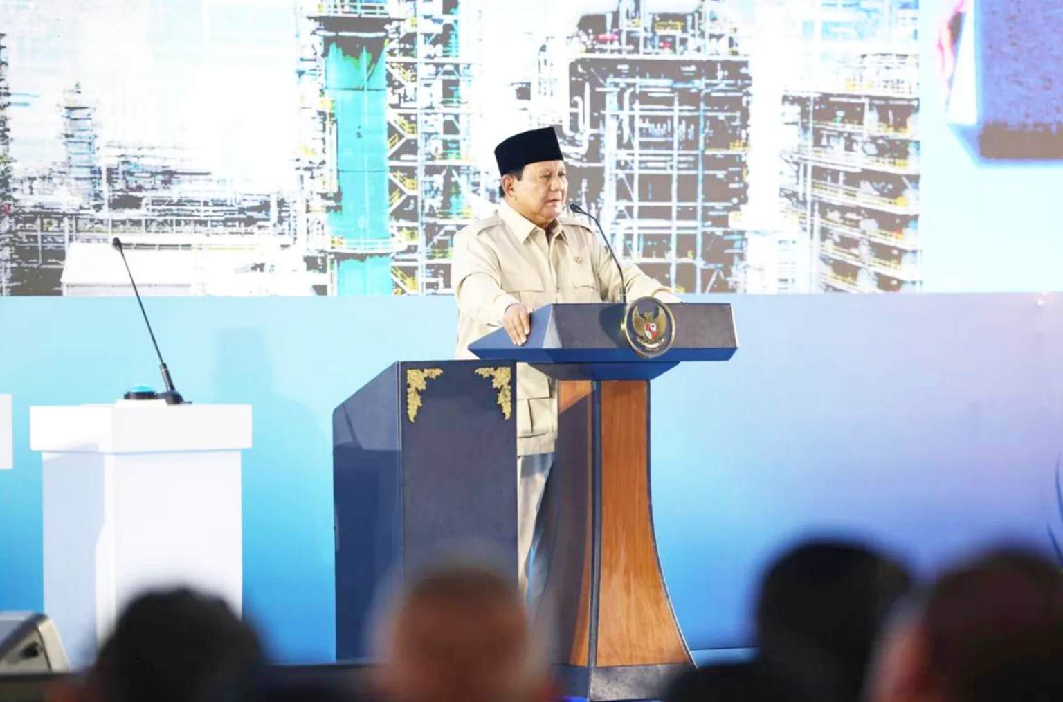 Presiden Prabowo Subianto meresmikan infrastruktur energi terintegrasi Pertamina RDMP Balikpapan, Senin (12/1)/(Istimewa).