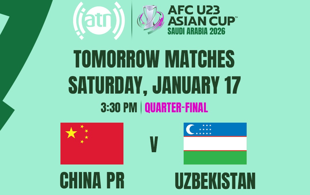 Partai Uzbekistan vs China akan digelar di Stadion Prince Abdullah Al Faisal Sports City dalam laga perempat final Piala Asia U23 AFC 2026, Sabtu (17/01/2026). (Sumber: Instagram @atnsports)