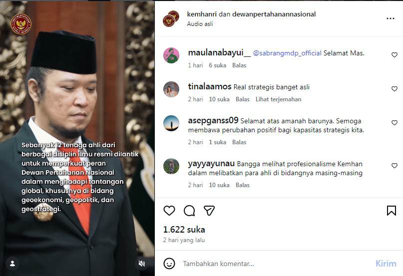 Ucapan netizen membanjiri akun IG Noe Letto.