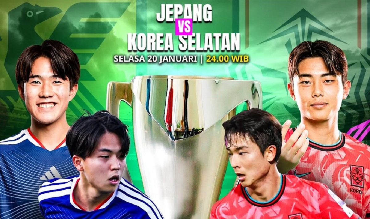 Timnas Jepang akan menghadapi Korea Selatan pada partai semifinal Piala Asia U23 AFC 2026 yang berlangsung di Stadion King Abdullah Sport City, Selasa (20/01/2026). (Sumber: Instagram @rctisports)