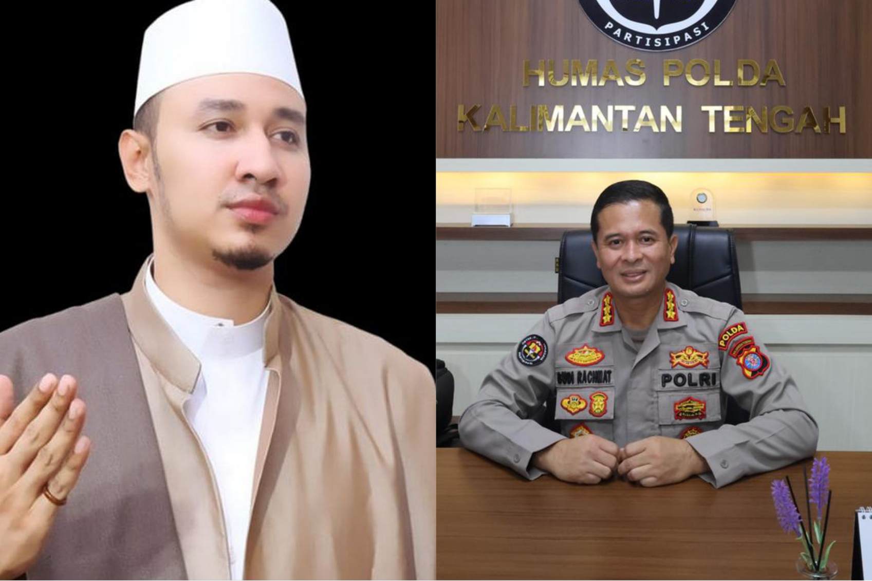 Habib Usman bin Yahya dan Kabidhumas Polda Kalteng Kombes Pol Budi Rachmat.