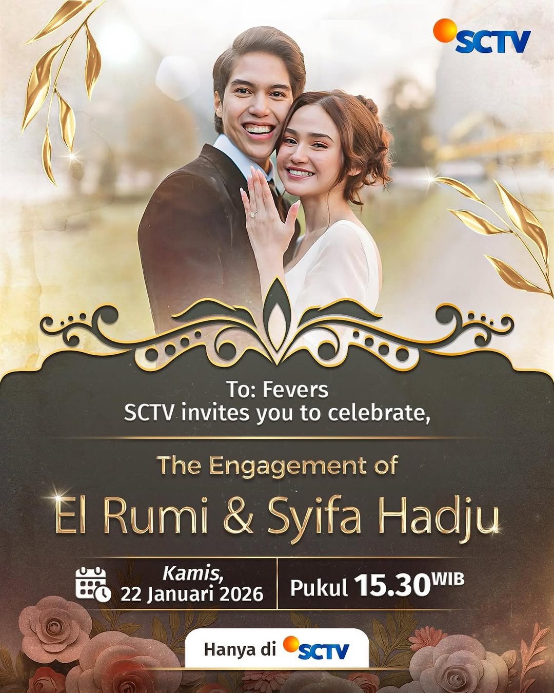 Acara tunangan El Rumi dan Syifa Hadju