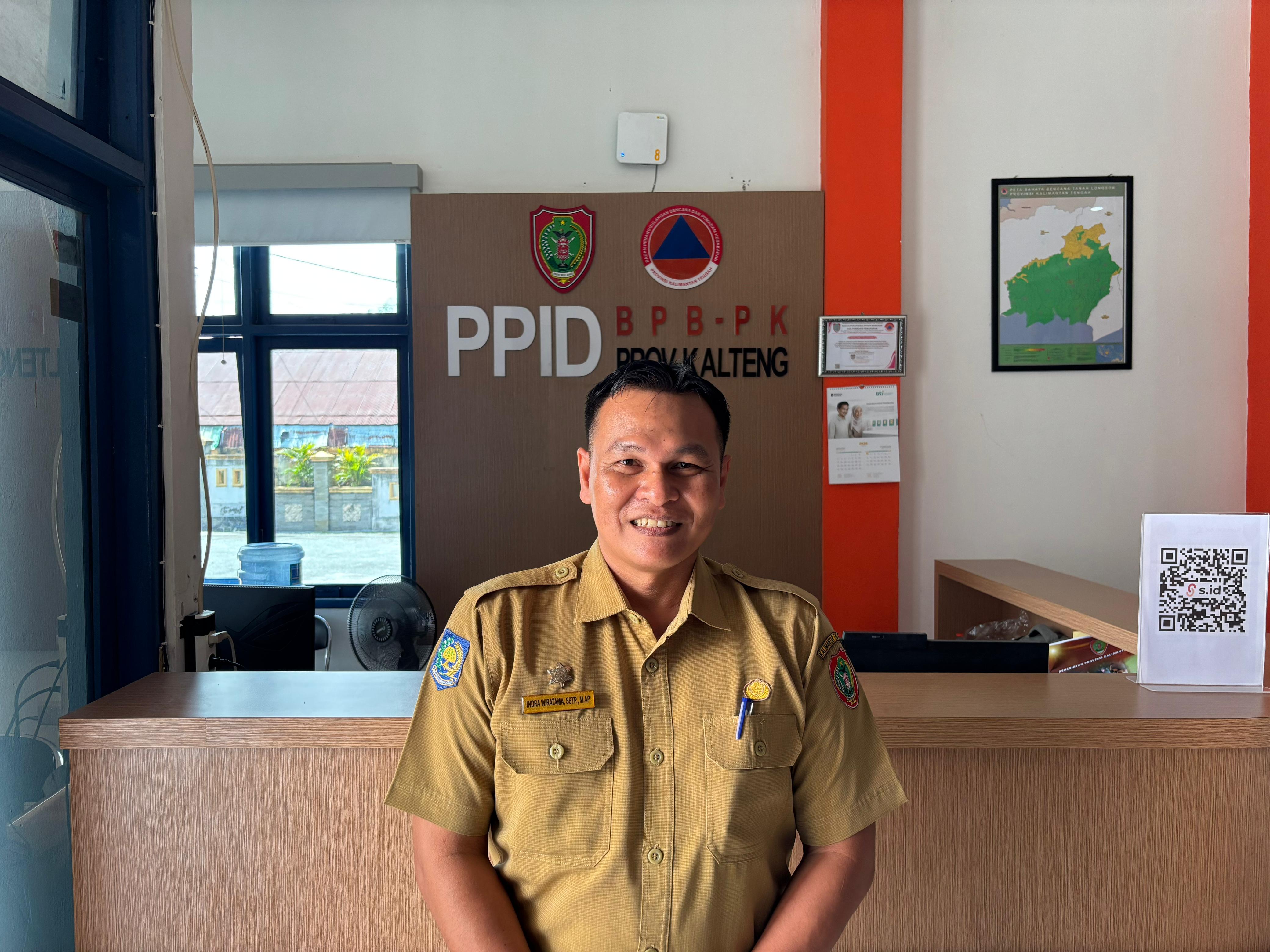 Kepala Bidang Pencegahan dan Kesiapsiagaan BPB-PK Kalimantan Tengah, Indra Wiratama