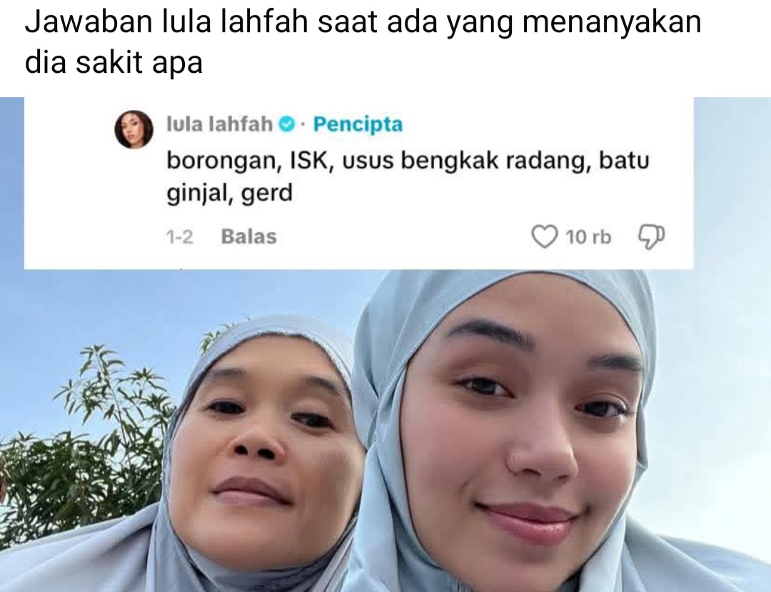 Selebgram Lula Lahfah dikabarkan meninggal dunia pada Jumat (23/1/2026).