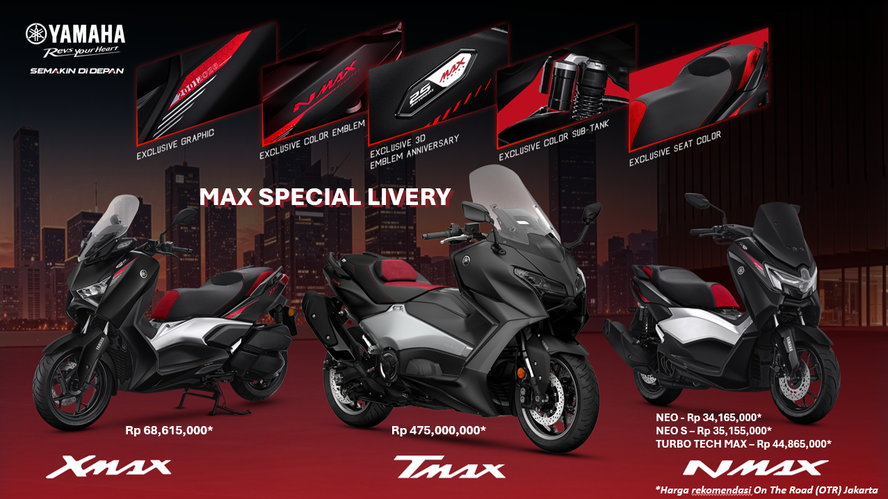 SPESIAL: Yamaha Luncurkan MAX Special Livery, Rayakan Perjalanan 25 Tahun MAX Hadir untuk Konsumen Global