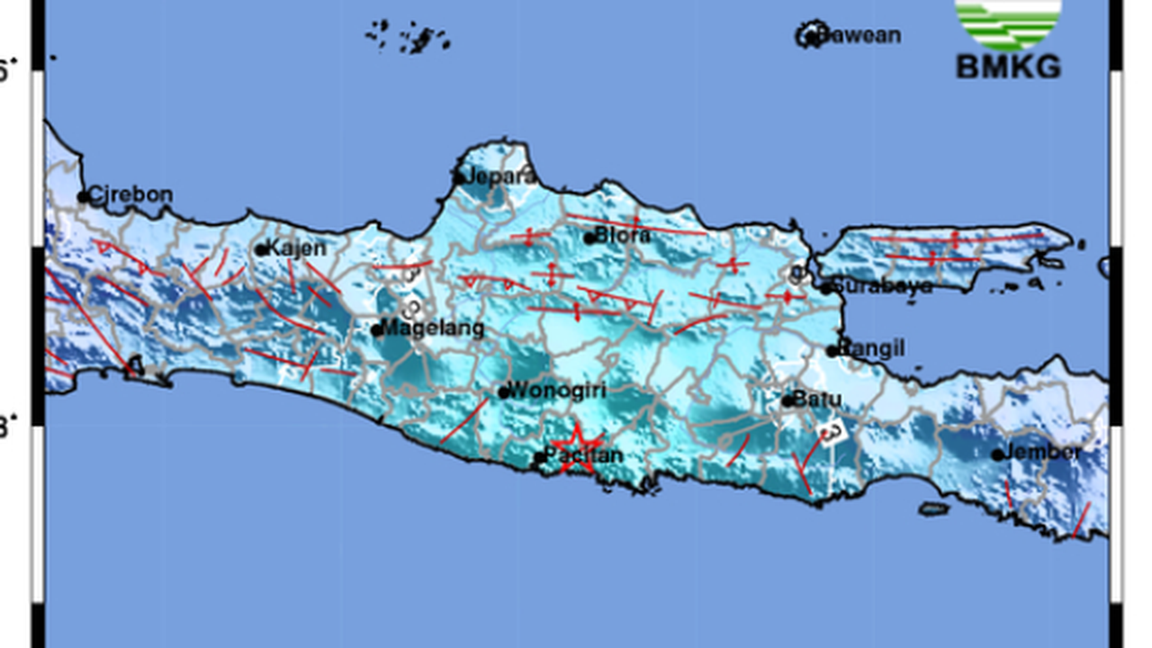 Pusat gempa di Pacitan.BMKG