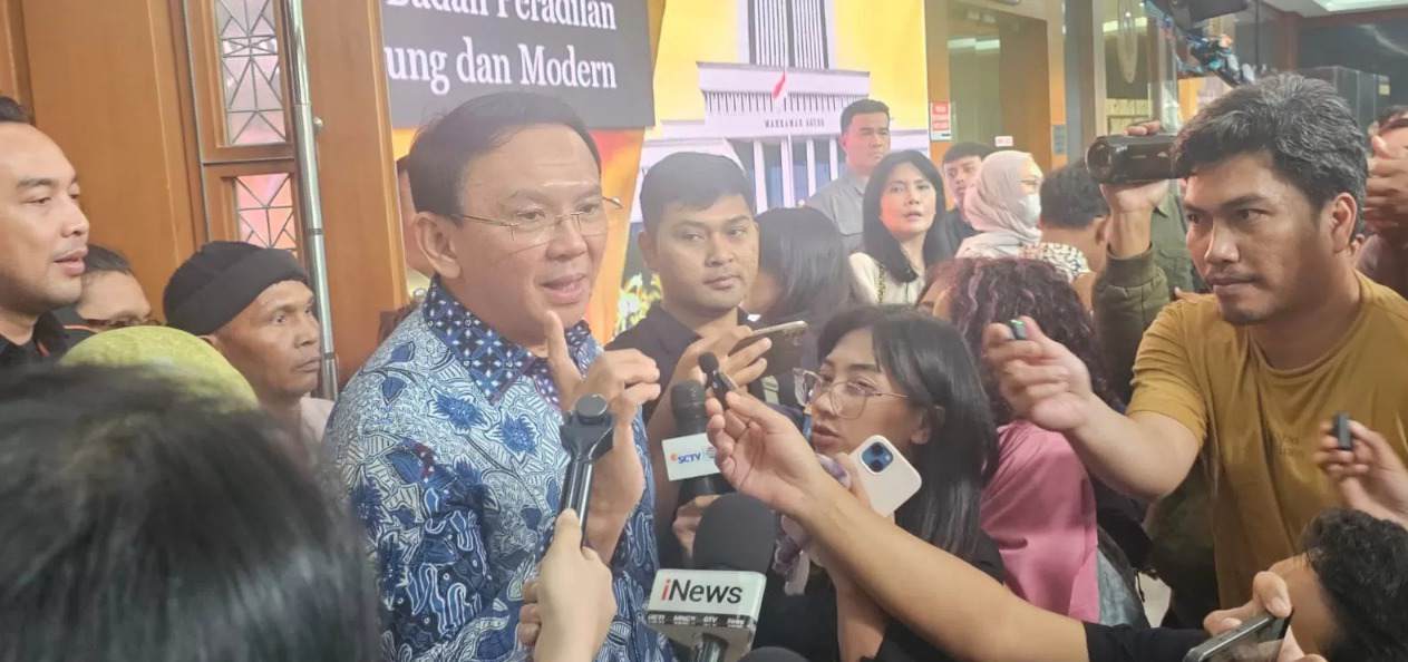 Mantan Komisaris Utama PT Pertamina (Persero), Basuki Tjahaja Purnama alias Ahok bersaksi dalam sidang lanjutan perkara dugaan korupsi pengelolaan minyak mentah Pertamina di Pengadilan Tipikor.