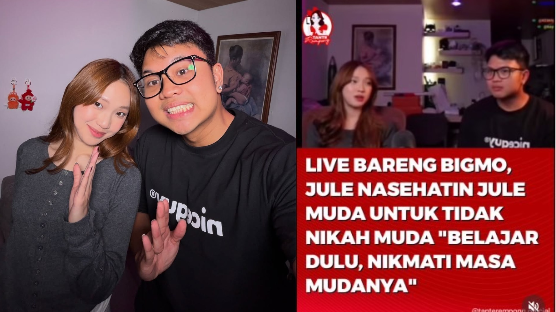 Jule live bareng streamer Bigmo Niceguy
