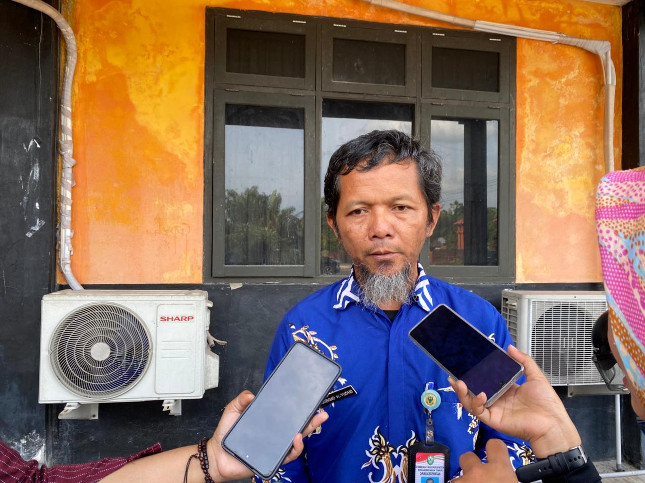 Kepala Bidang Pencegahan dan Pengendalian Penyakit (P2P) Dinkes Kotim, Nugroho Kuncoro, saat diwawancara awak media, belum lama ini.