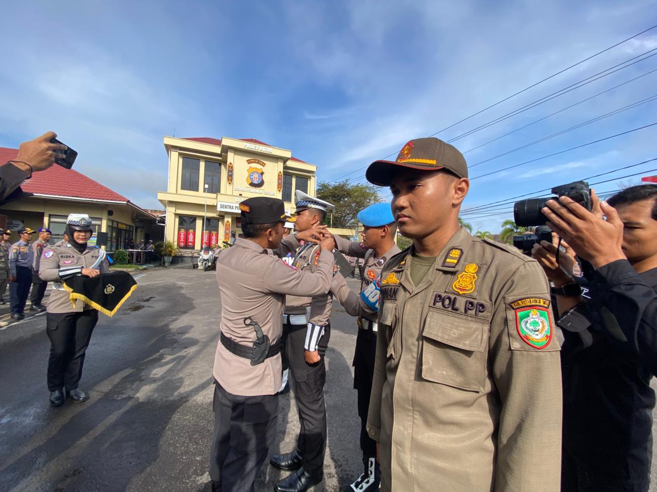 Apel Operasi Keselamatan Telabang di Mapolres Kotim. MIFTAH/KALTENGPOS.JAWAPOS.COM