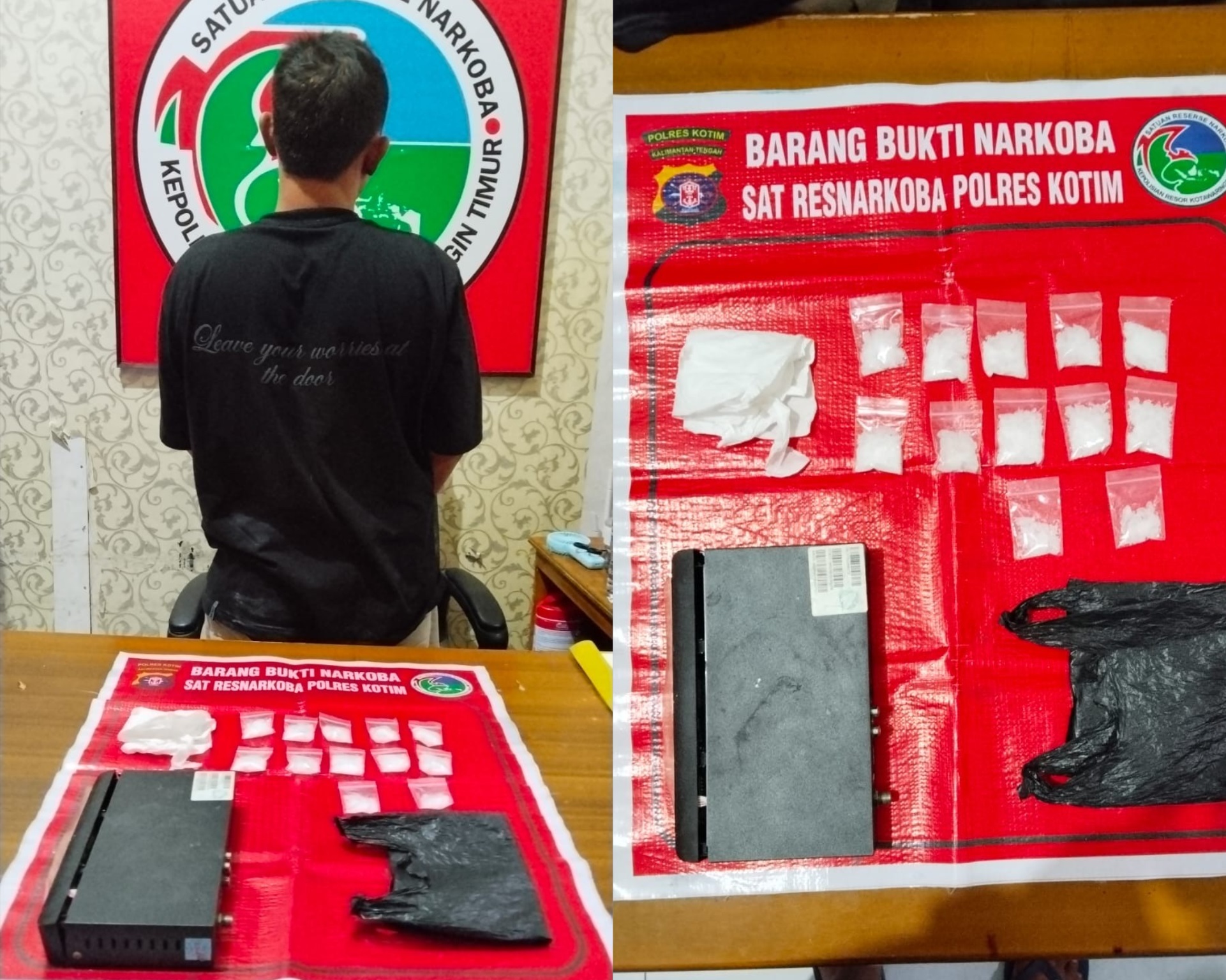 Pelaku dan barang bukti.HUMAS