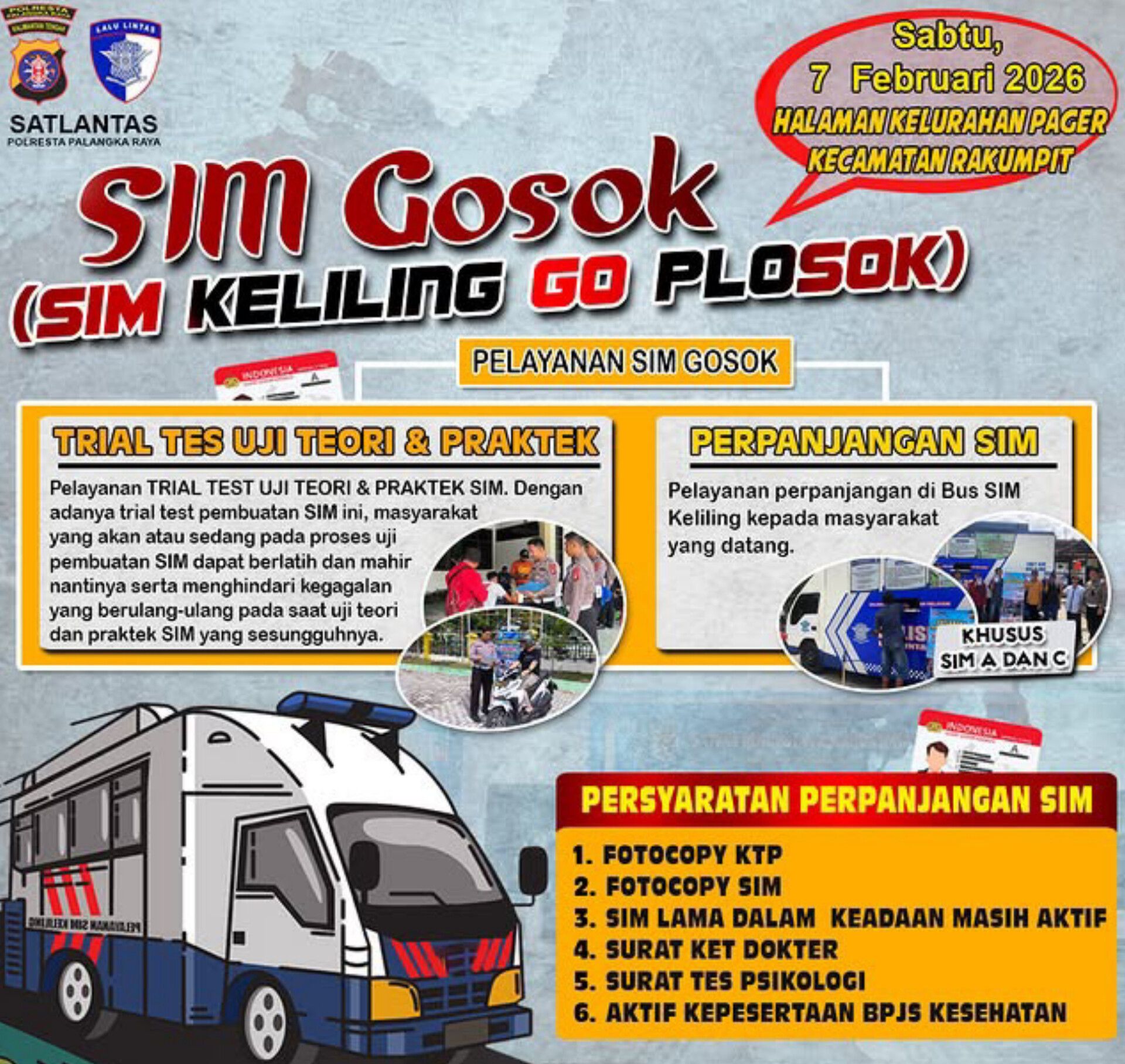 Pelayanan SIM akan menjangkau warga Kelurahan Pager.INSTAGRAM